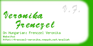 veronika frenczel business card